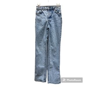 H&M Coupe Droite Vintage stone washed, straight leg, ultra high waisted